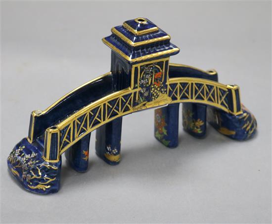 A Carlton Ware novelty model bridge, Persian pattern 2882 length 22cm